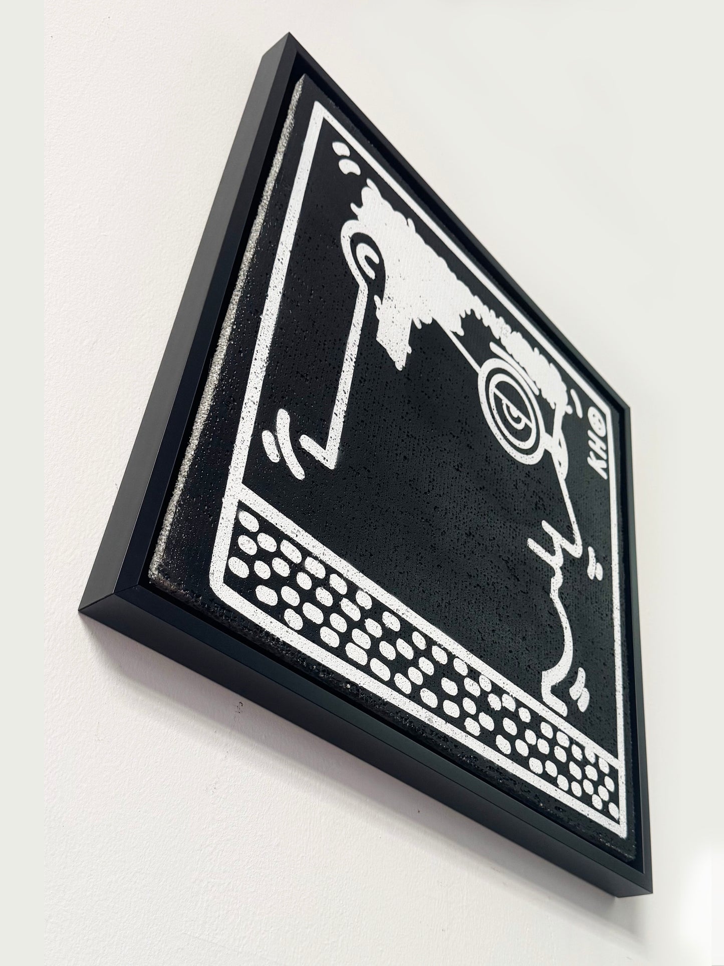 Untitled - K. Haring - Portrait (black and white version)