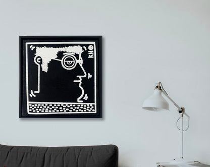 Untitled - K. Haring - Portrait (black and white version)