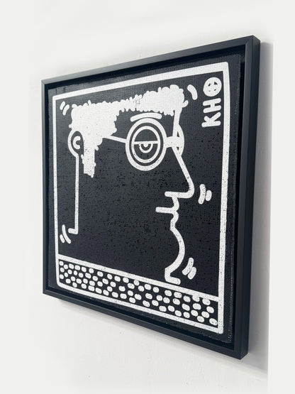 Untitled - K. Haring - Portrait (black and white version)
