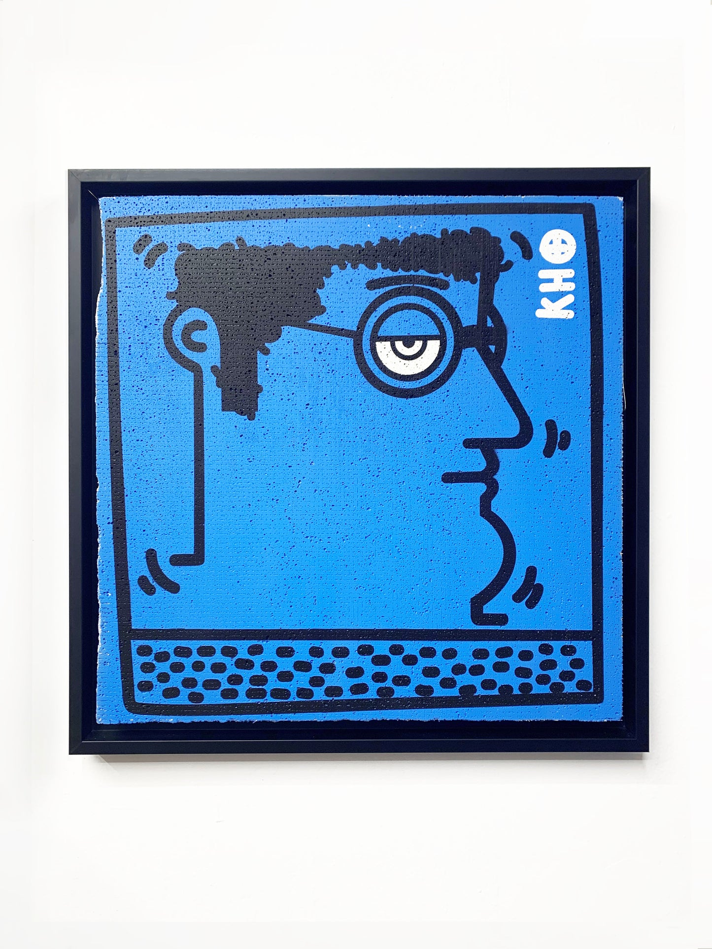 "Untitled" blu version (K. Haring - portrait)