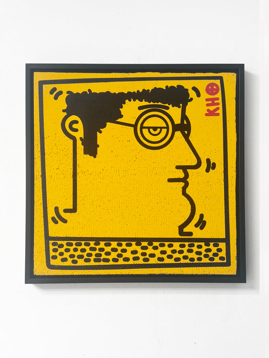 Untitled K. Haring- Portrait (yellow version)