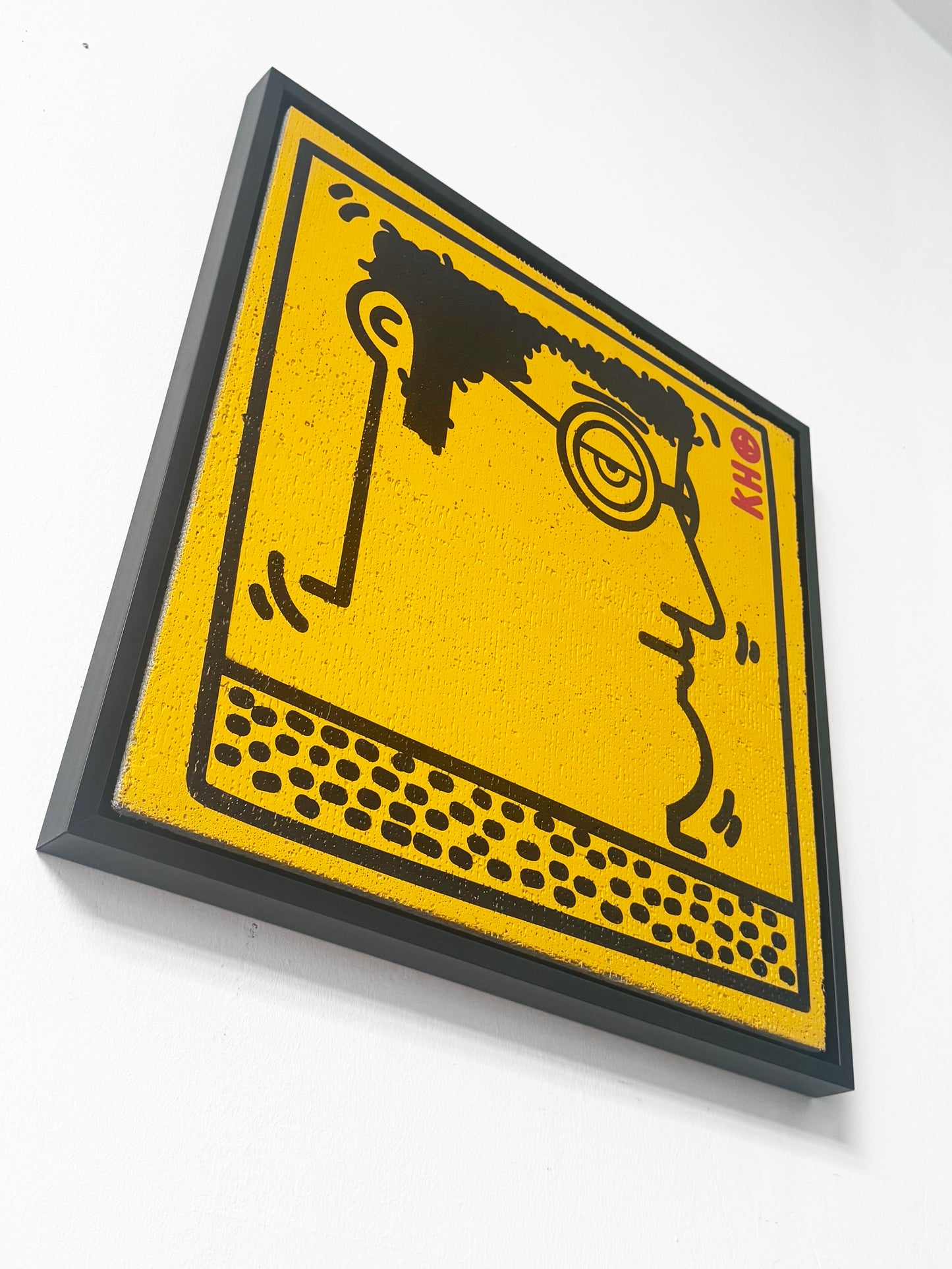 Untitled K. Haring- Portrait (yellow version)