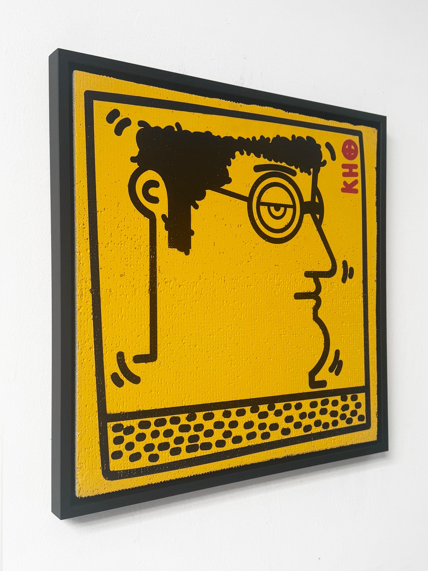 Untitled K. Haring- Portrait (yellow version)