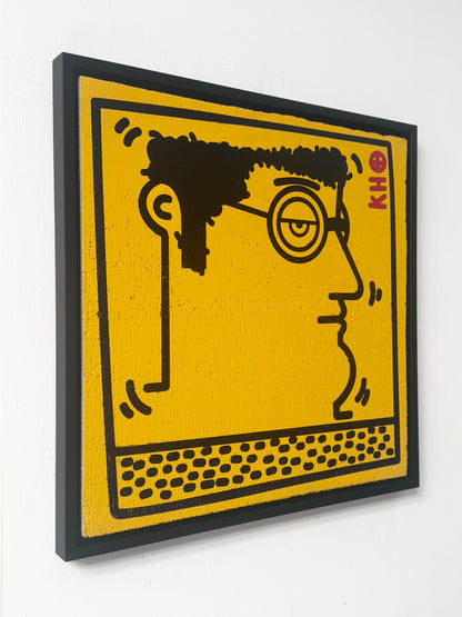 Untitled K. Haring- Portrait (yellow version)