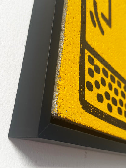 Untitled K. Haring- Portrait (yellow version)