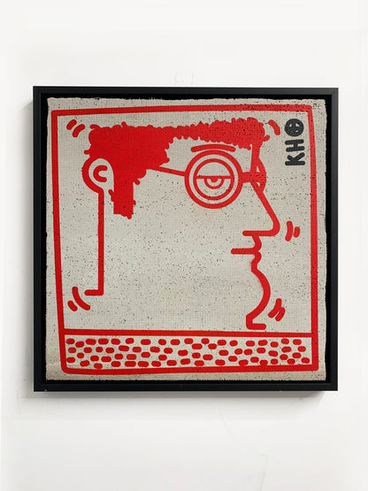 Untitled (K. Haring - Portrait) red version