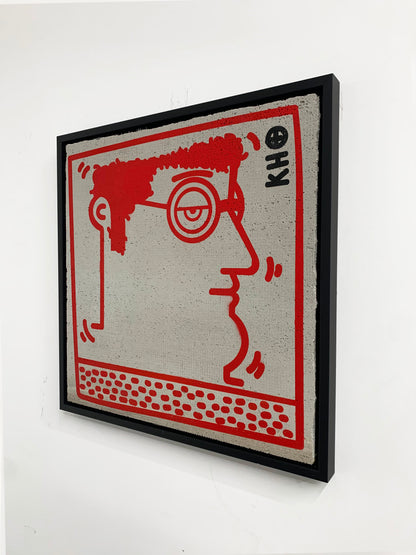 Untitled (K. Haring - Portrait) red version