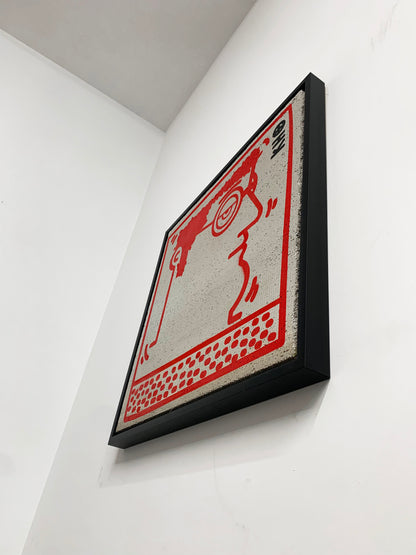 Untitled (K. Haring - Portrait) red version