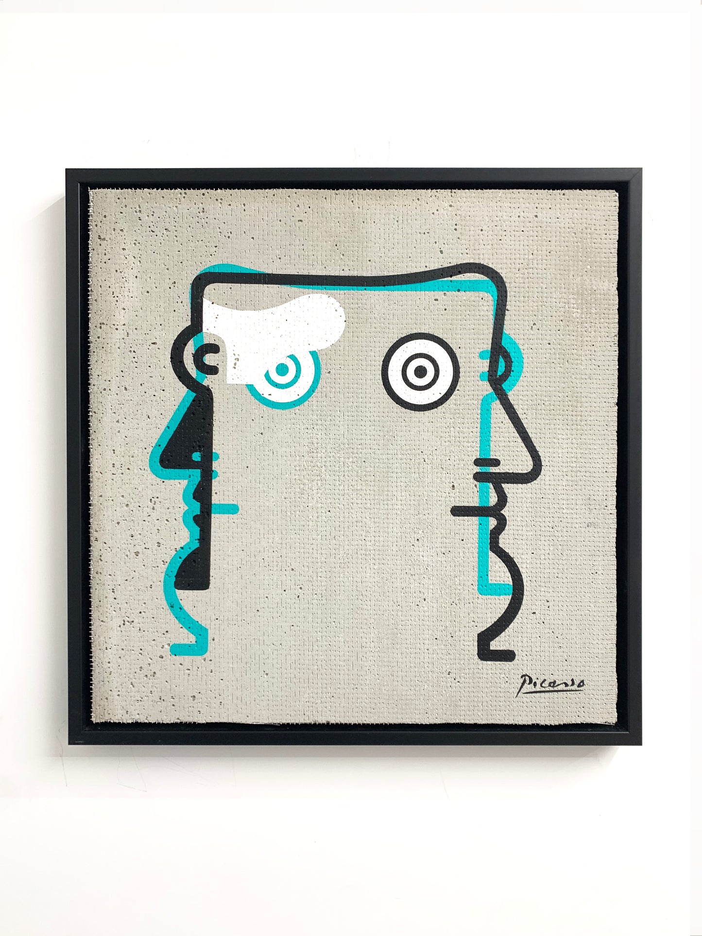 I want to be an artist + Iablo Picasso composition 2 pieces cyan version