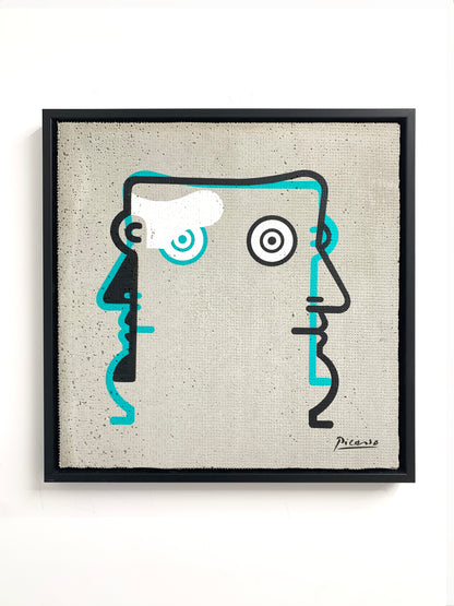 I want to be an artist + Iablo Picasso composition 2 pieces cyan version