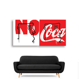 "NO coca" (Tributo a M. Schifano) Dittico