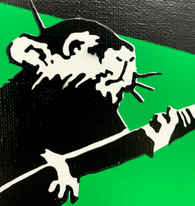 Street War "Banksy VS. Blek Le Rat" (green version)