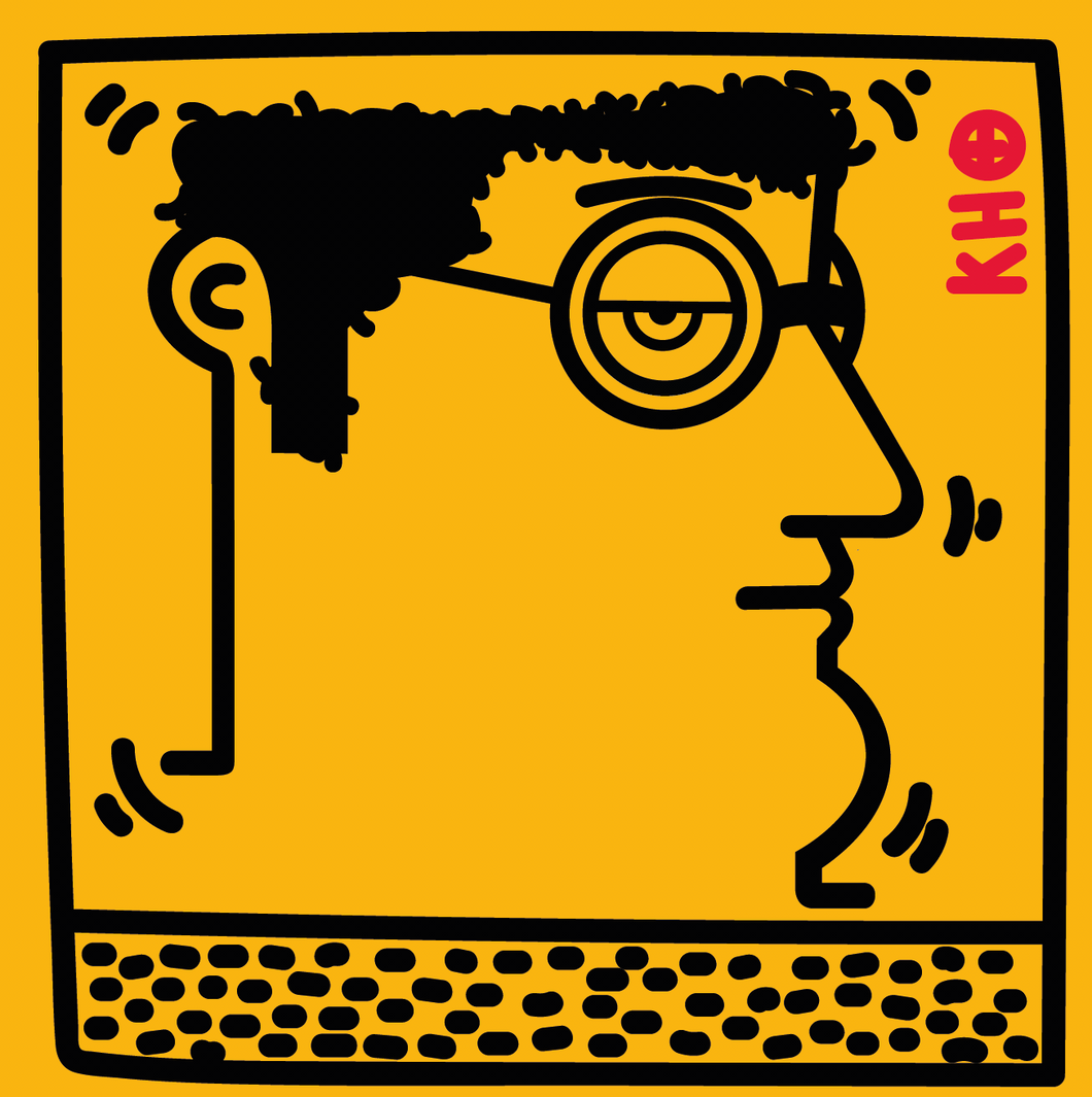 Untitled (Keith Haring - Portrait) yellow version