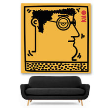 Carica l&#39;immagine nel visualizzatore di Gallery, Untitled (Keith Haring - Portrait) yellow version